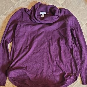 Calvin Klein Collection Deep Purple Cowl Neck Sweater